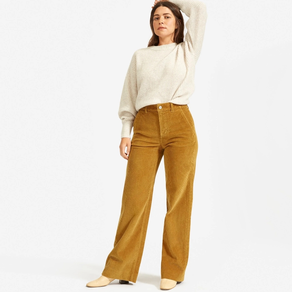 Everlane The Corduroy Wide-Leg Pant in Brown Size 2